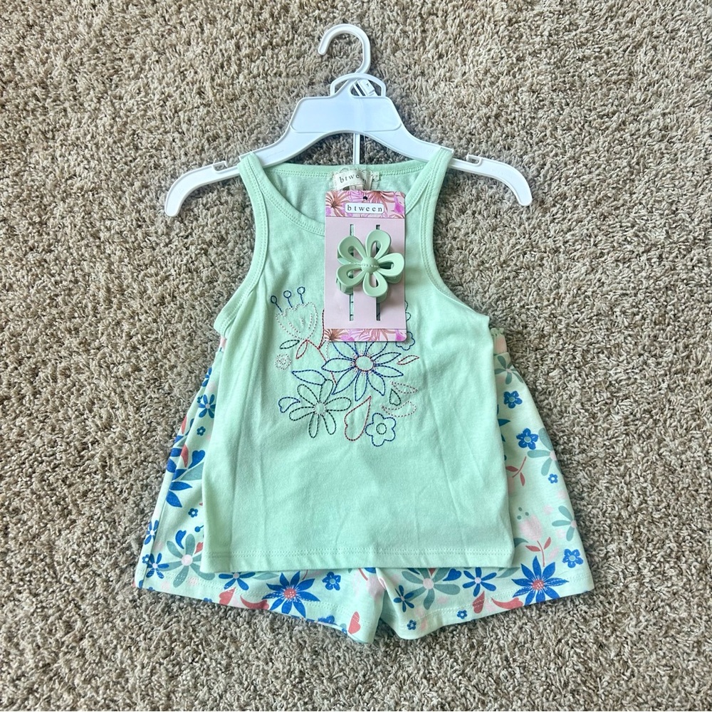 NWT Kids Floral Tank Top & Short Set